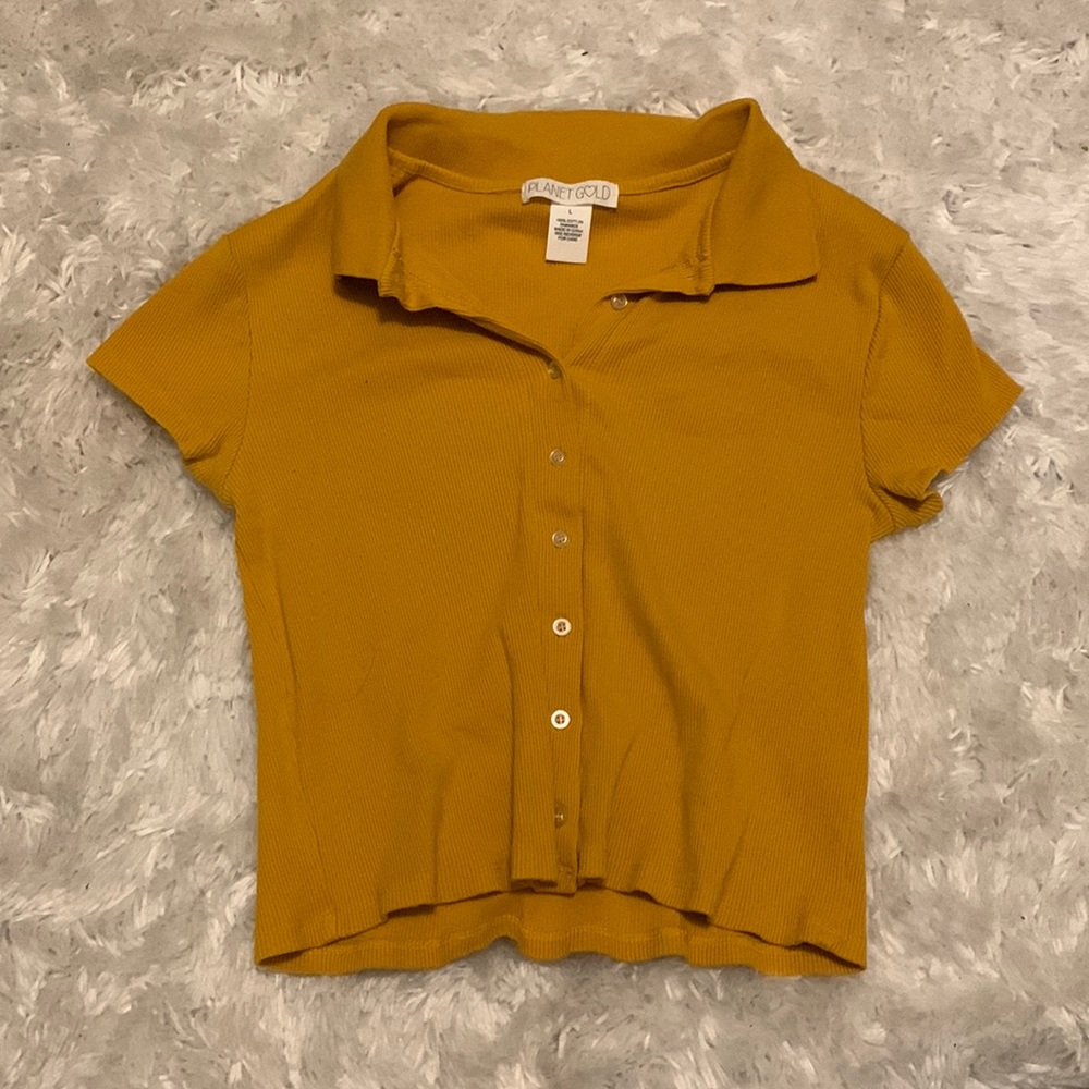 yellow planet gold top size large